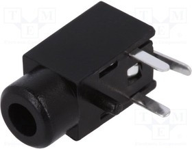 FC68102, Гнездо, Jack 2,5мм, "мама", mono,с выключателем, Кол-во полюс: 2