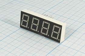 Светодиодный дисплей красный, 7 сегментов, 4 разряда, высота 14,2 мм, 16 мкд, KEM-5461AR; №5593 R СД