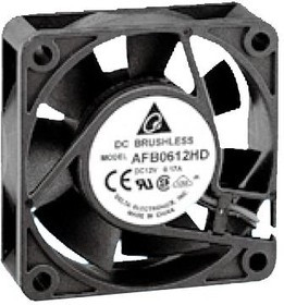AFB0624VHD-F00, DC Fans DC Tubeaxial Fan, 60x20mm, 24VDC, Ball Bearing, 3-Lead Wires, Tachometer