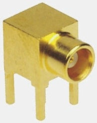 MCX6252B1-3GT30G-50, Amphenol, jack Through Hole MCX Connector, 50, Solder Termination, Right Angle Body