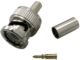 BNC-C58P, Разъем BNC, штекер, RG-58, обжим (Crimp)