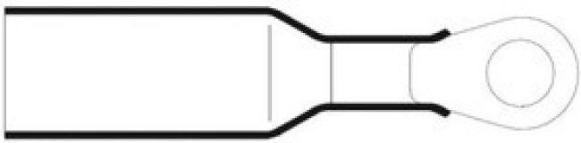 B-106-1991, DuraSeal Insulated Ring Terminal, M10 Stud Size, 0.5mm² to 1mm² Wire Size, Red
