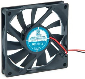 OD7015-12MB, DC Fans DC Fan, 70x70x15mm, 12VDC, 28.5CFM, 0.16A, 37dBA, 3500RPM, Dual Ball, 2x Leads