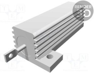 AX50WR-3R3, Резистор: проволочный, с радиатором, винтами, 3,3Ом, 50Вт, ±5% AX50WR-3R3, Резистор: проволочный, с радиатором, винтами, 3,3Ом, 50Вт, ±5%