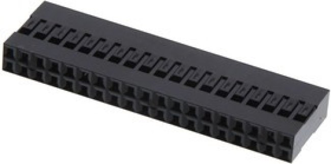 65043-018LF, CONNECTOR HOUSING, RCPT, 38POS, 2.54MM