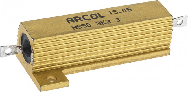 HS50 3K3 J, Wirewound Resistor 50W, 3.3kOhm, 5%
