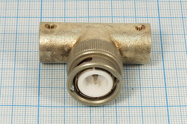 Разъем высокочастотный СР75- 93ФВ переходник розетка-розетка-вилка, на кабель, СР75- 93ФВ