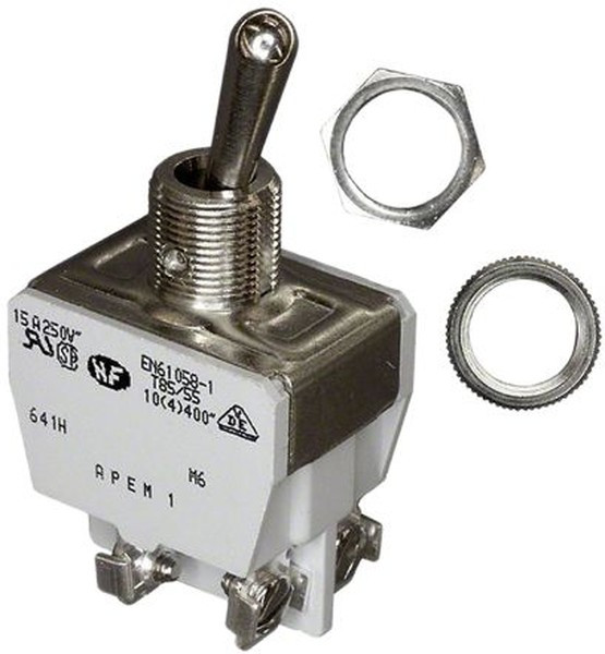 641H, Toggle Switch ON-OFF 10 A / 15 A DPST