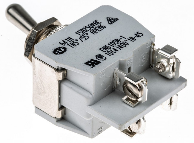 641H, Toggle Switch ON-OFF 10 A / 15 A DPST