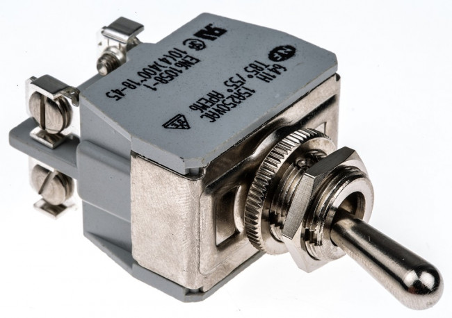 641H, Toggle Switch ON-OFF 10 A / 15 A DPST