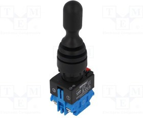 LAS0-K-20C21, Переключатель: джойстик, Фикс.пол: 2, NO x2, 3A/220ВAC, 22мм, IP67