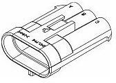 15358681-B, Automotive Connectors CONN 3 M M/P 630 BLK SLD