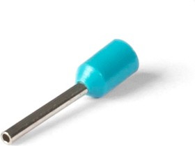 НШВИ 0.25-8, Наконечник штыревой втулочный изолированный голубой 0.25мм²