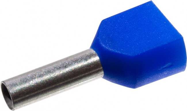 966144-8 (DTE02510), Наконечник 2 х 2.5мм² синий