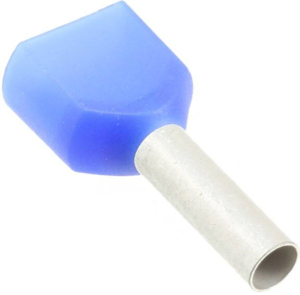 966144-8 (DTE02510), Наконечник 2 х 2.5мм² синий