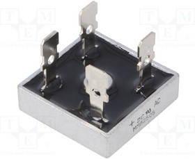 MMB2505, Диодный мост: однофазный, Urmax: 50В, If: 25А, Ifsm: 400А, MMB-25