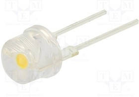 OSM5XA87A1U, LED; 8mm; white warm; 100°; Front: convex; 2.9?3.8V; Pitch: 5.16mm