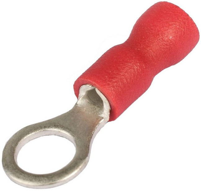 НКИ 1.5-5, Наконечник кольцевой изолированный красный 0.25-1.5 мм²