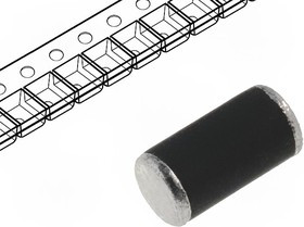 SM4004-DC, Диод выпрямительный, SMD, 400В, 1А, Упаковка бобина,лента