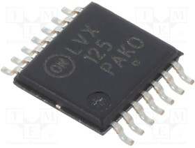 MC74LVX125DTG, IC: digital; buffer,non-inverting; Ch: 4; CMOS; SMD; TSSOP14; LVX MC74LVX125DTG, IC: digital; buffer,non-inverting; Ch: 4; CMOS; SMD; TSSOP14; LVX