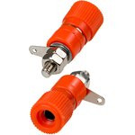 1-650, гнездо банан 33мм пластик на корпус красный