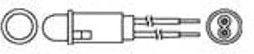 559-5101-007F, LED Panel Mount Indicators RED DIFF HI-BRT 14in WIRE LEADS