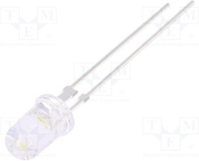 OSW47L5111Y, LED; 5mm; white cold; 15°; Front: convex; 2.8?3.6V; Pitch: 2.54mm