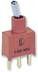 1AS4T2B4M2RE, Рычажный переключатель, (Вкл.)-Выкл.-(Вкл.), SPDT, Без Подсветки, Серия 1AS4, Сквозное Отверстие