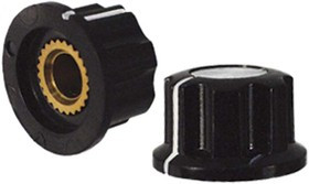 Ручка, внутренний диаметр d6,0, размер 20x12,2, пластик, черный/металл, винт, CF