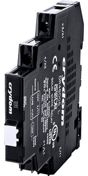DR24D06, Solid State Interface Relay, 32 V dc Control, 6 A rms Load, DIN Rail Mount DR24D06, Solid State Interface Relay, 32 V dc Control, 6 A rms Load, DIN Rail Mount