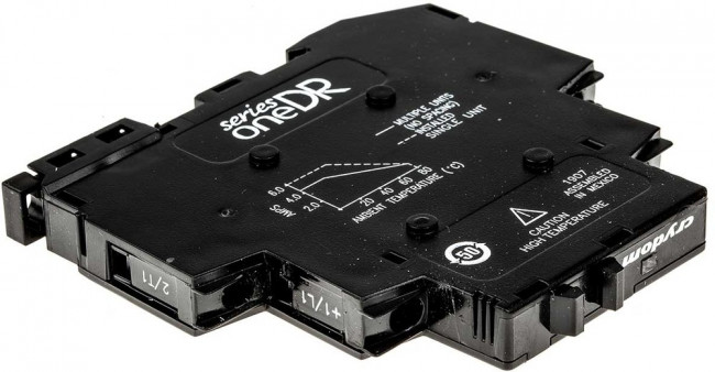 DR24D06, Solid State Interface Relay, 32 V dc Control, 6 A rms Load, DIN Rail Mount DR24D06, Solid State Interface Relay, 32 V dc Control, 6 A rms Load, DIN Rail Mount