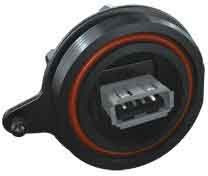 SCRU-02, Panel Mount, Socket Type B to A 2.0 IP68 USB Connector