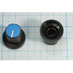 Ручка круглая диаметр 17,5мм, диаметр регулятора 6.0мм, пластик, черный/серый, CPP; №9912 ручка d6,0