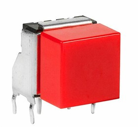 JB15KH-6C, Tactile Switches OFF(ON) RED FLAT CAP RIGHT ANGLE PC TERM