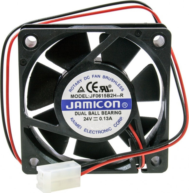 JF0615B2H--R (JF0615B2H-001C217R) (4500RPM) 24V/0,13A (60х60х15) B (подшипник) CFM15,45/dBA30,5 Jamicon вентилятор с разъемом 2 конт.MOLEX 5 JF0615B2H--R (JF0615B2H-001C217R) (4500RPM) 24V/0,13A (60х60х15) B (подшипник) CFM15,45/dBA30,5 Jamicon вентилятор с разъемом 2 конт.MOLEX 5
