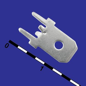 DJ621-6.3, Клемма ножевая 6.3мм на плату