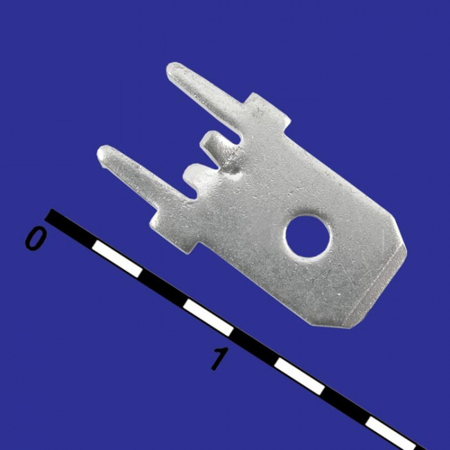 DJ621-6.3, Клемма ножевая 6.3мм на плату