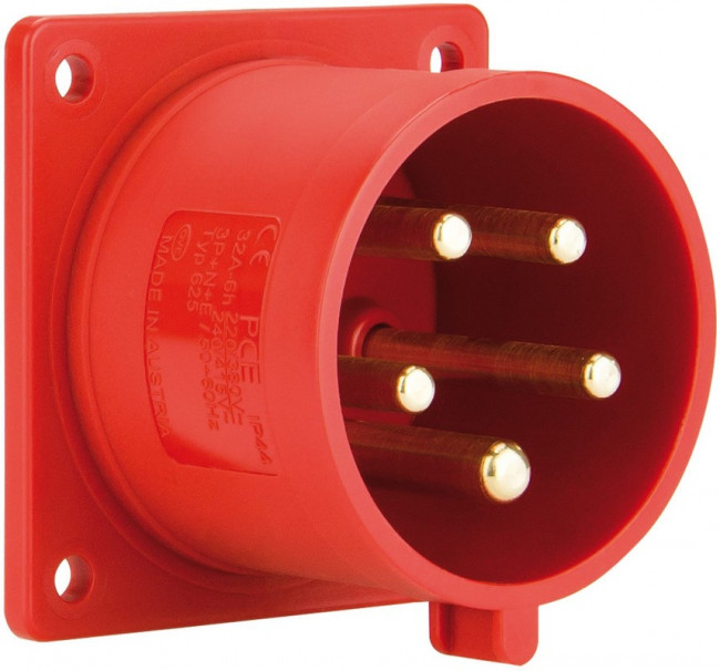 615-6, Разъем: питания AC, трехфазный; гнездо; "папа"; 16А; 400ВAC