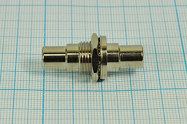 Переходник гнездо RCA на гнездо RCA на панель; №9340 гн RCA-гн RCA\переходник\ \\мет\Ni\\на панель