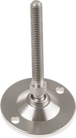 A200/001, M8 Stainless Steel Adjustable Foot, 300kg Static Load Capacity 10° Tilt Angle