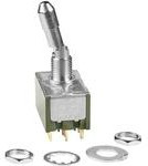 M2042LL1A01, Switch Toggle ON None ON 4PDT Locking Lever Solder Lug 6A 250VAC 30VDC 0.4VA Panel Mount with Threads
