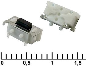 IT-1188E (6x3x3.5), Тактовая кнопка IT-1188E, 3.5x7.8x3.5 мм, OFF-(ON), SPST, 50 мА, 12 В, 100 мОм