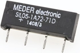 SIL05-1A72-71D, Reed Relays 1 Form A 5 V SIL w/diode SIL05-1A72-71D, Reed Relays 1 Form A 5 V SIL w/diode