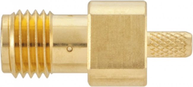 32K107-302L5, Cable socket, SMA straight, SMA, Beryllium Copper, Socket, Straight, 50Ohm, Solder Terminal, Crimp Terminal