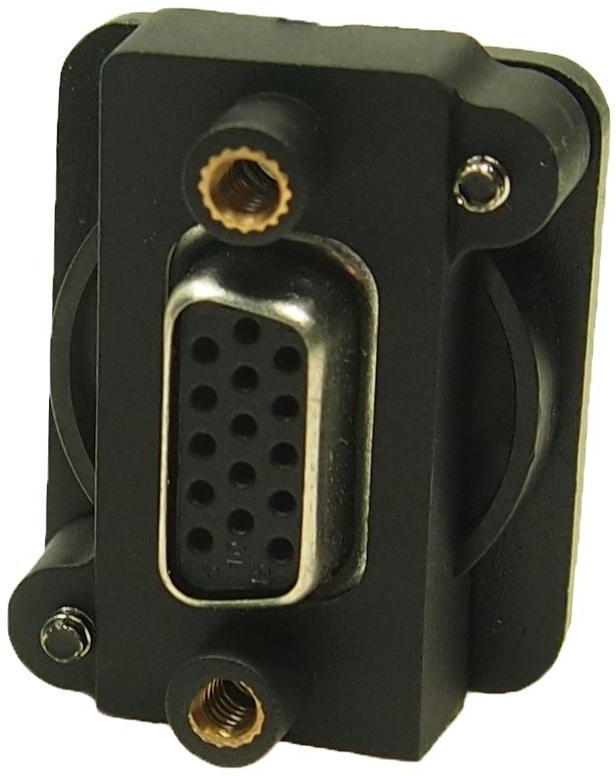 CP30229BM, Переходник: разъём D-Sub, черный, Корп: стандарт XLR, 19x24мм