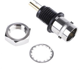 J01001D0043, 50 Straight Panel Mount, BNC Connector Bulkhead Fitting, jack