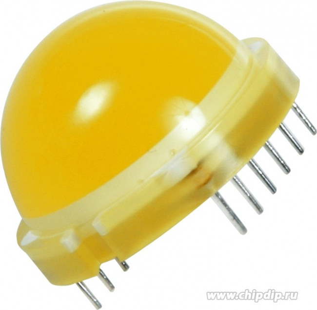DLA/6YD, Светодиод 20мм/желтый/588нм/ 20-48мкд/10мА/1.95в