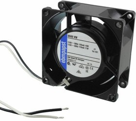 8506VW-691, AC Fans AC Tubeaxial Fan, 80x80x38mm, 115VAC, 36CFM, 11W, 35dBA, 3300RPM, Ball, IP20