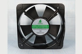 Вентилятор переменного тока 220 Вольт, шариковый подшипник, 2700об/мин; №ВН271B вент 200x200x60\220В\0,45А\ 2L\ШП\FSY20060HA2BL\