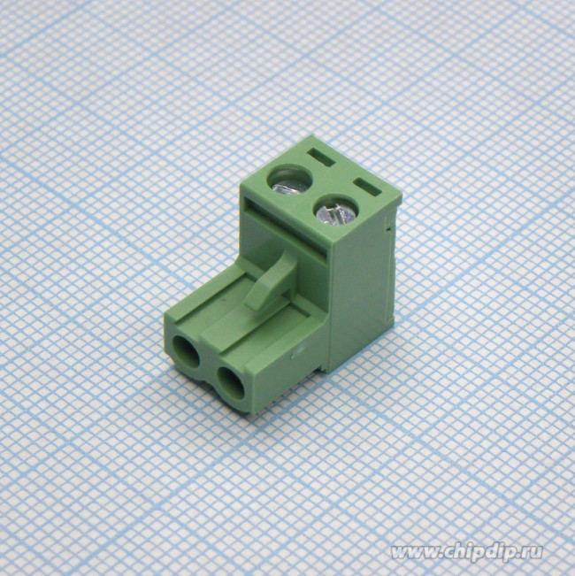 2EDGK- 5.08-02P-1-4, Клеммник, 2-контактный 5.08мм, угловой